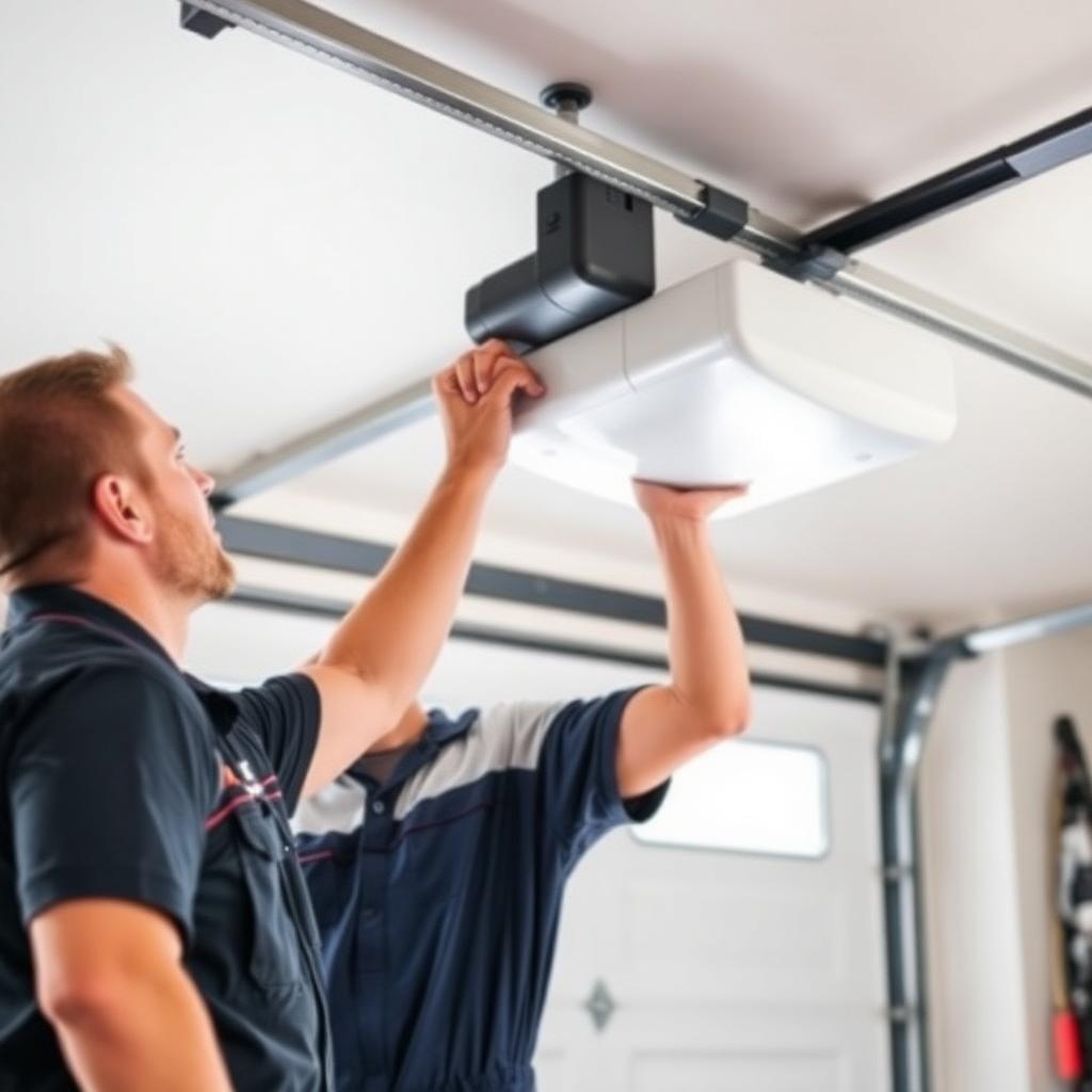 Terra Ceia Garage Doors professional technician installing garage door opener
